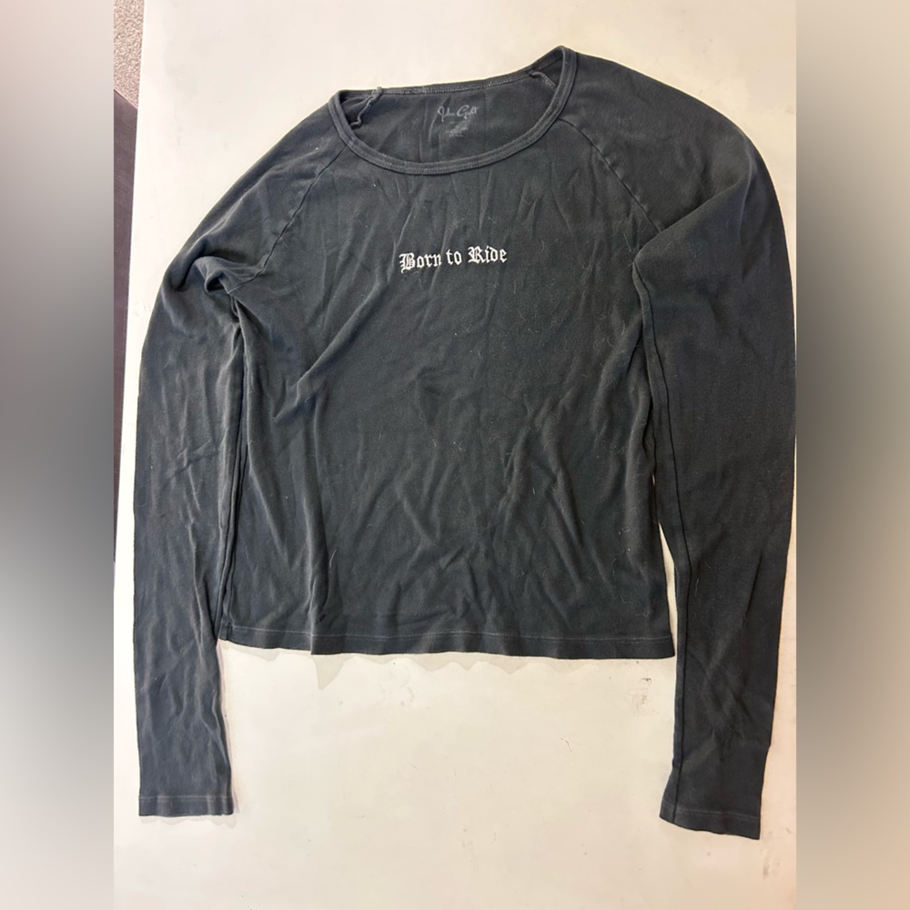 Brandy Melville Dark Gray Long Sleeve Tee